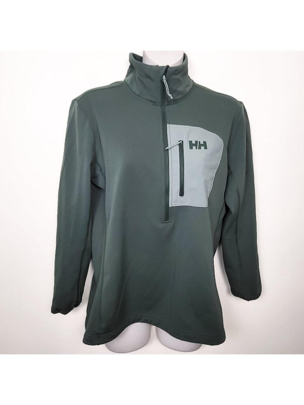 Helly Hansen Women's Green Versalite Half-Zip Fleece | Size MEDIUM